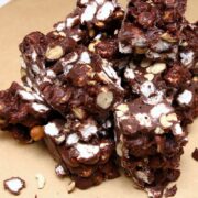 Rocky Road Fudge with dry roasted peanuts and marshmallows