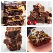 4 image collage brownie recipes