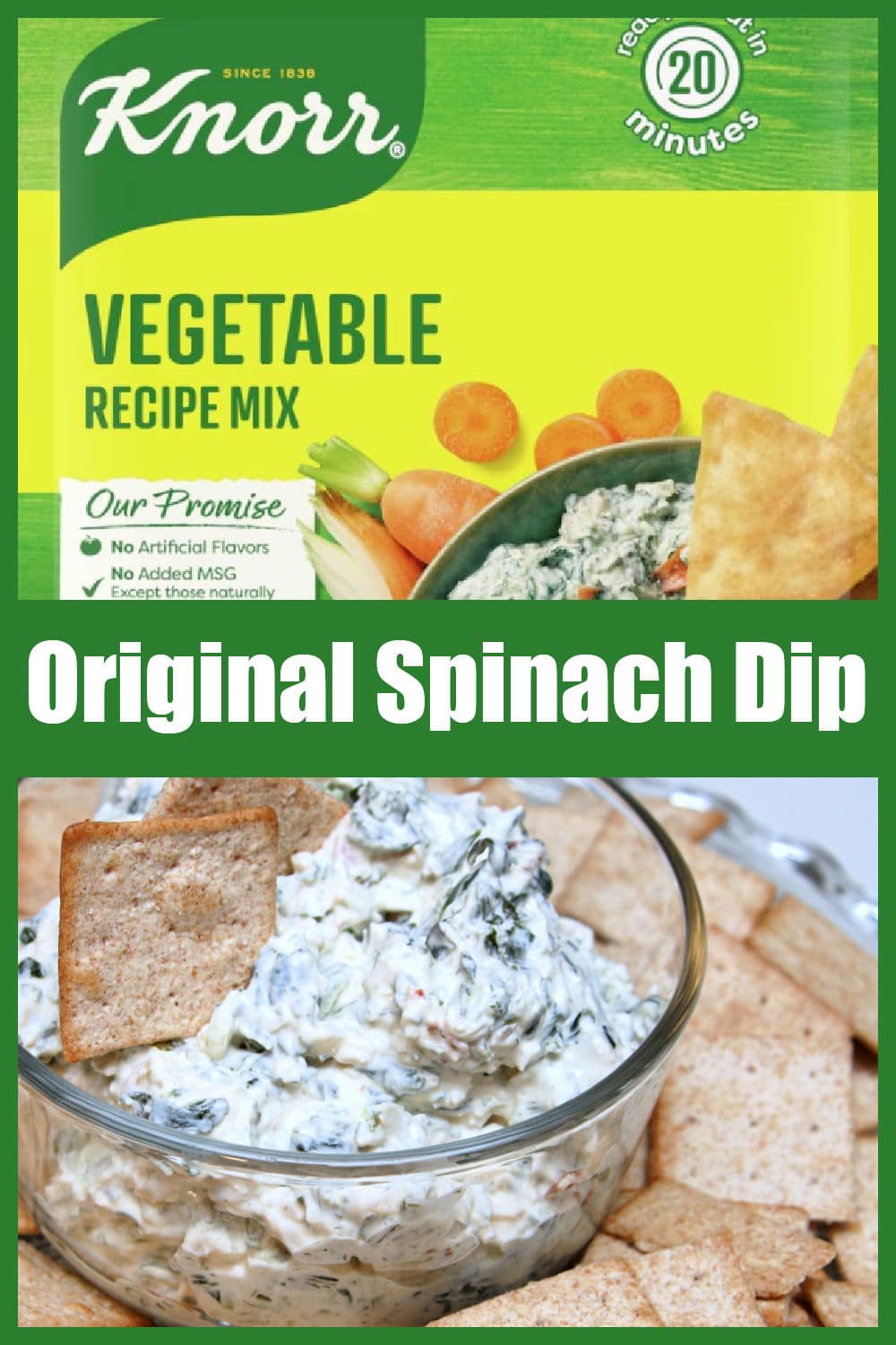 This classic Knorr spinach dip is creamy, flavorful, and always a crowd favorite. Perfect for parties, holidays, or game day gatherings, this easy recipe pairs well with bread, crackers, and fresh veggies. A simple appetizer that never disappoints!