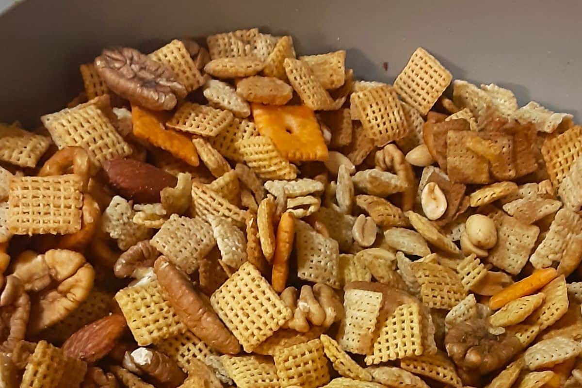 Kathy's recipe for spicy Corn Chex party mix