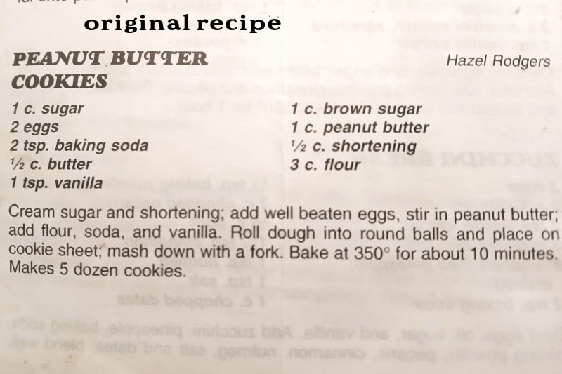 original peanut butter cookie recipe