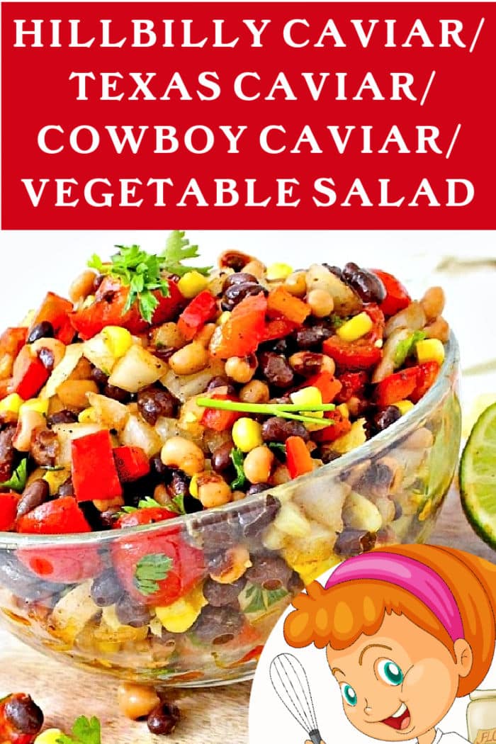 Hillbilly caviar or Texas Caviar or vegetable salad