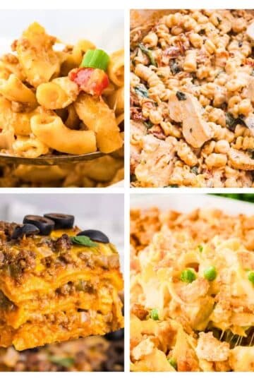 winter comfort food collage