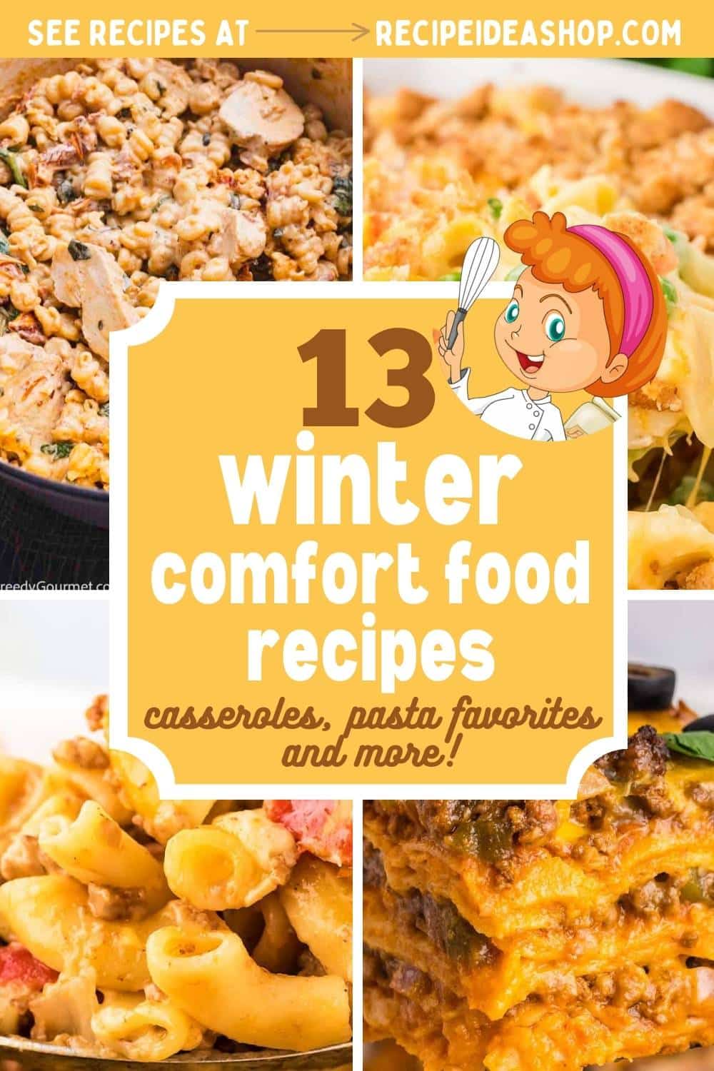 Winter Comfort Food Recipes collage