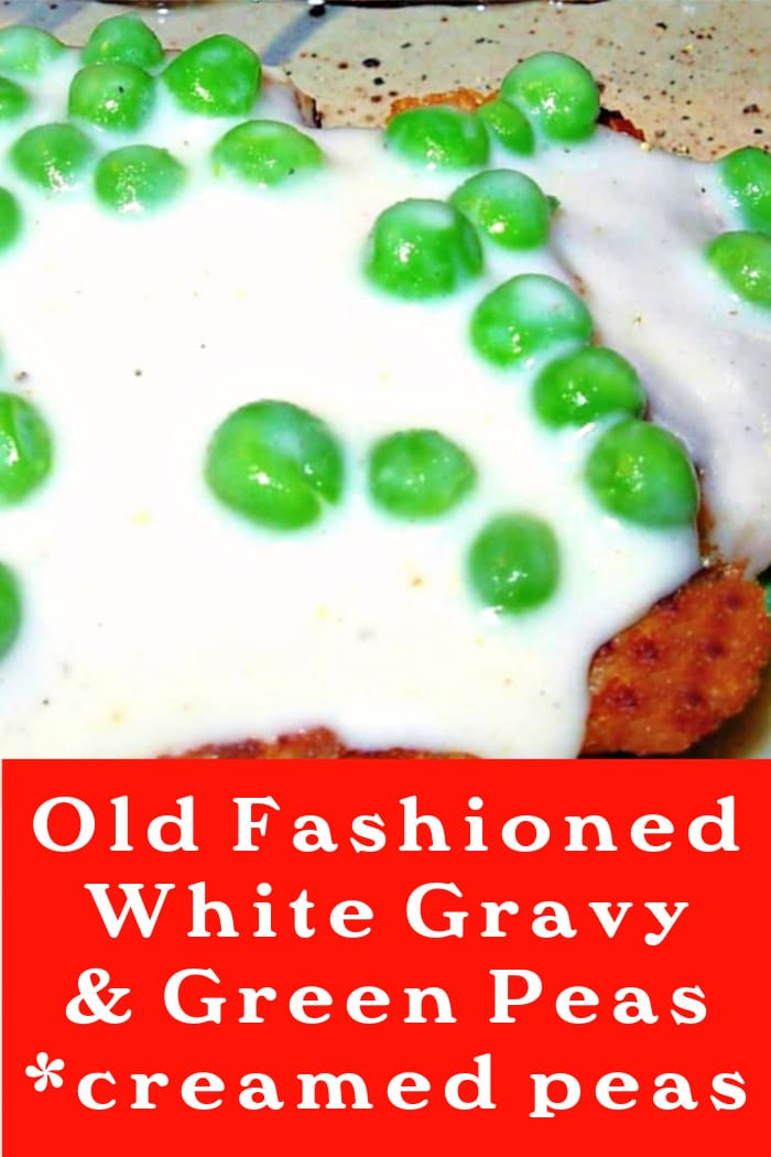 green peas in white gravy or creamed peas