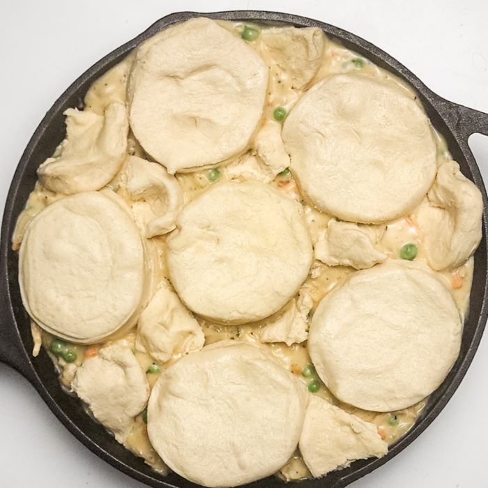 make chicken pot pie with refrigerator biscuits