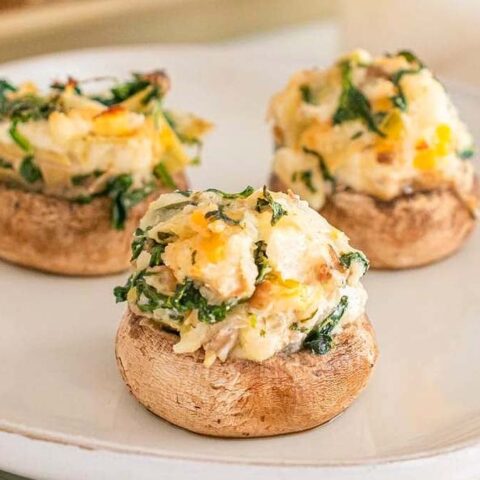 spinach artichoke mushrooms