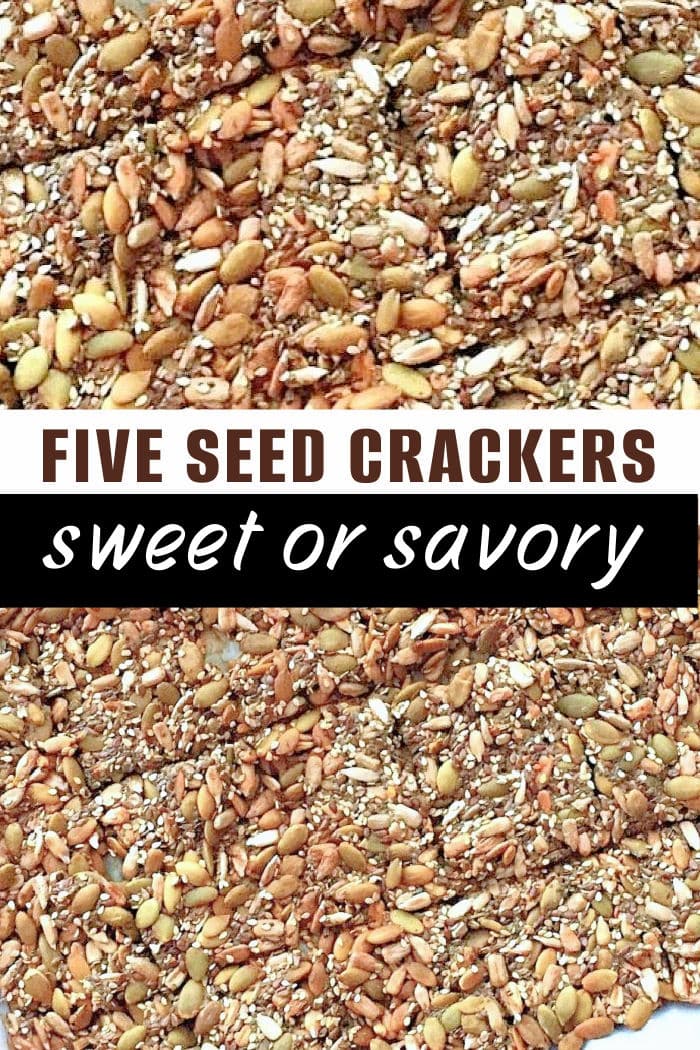 sweet or savory five seed crackers recipe