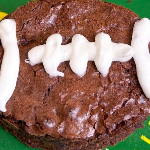 football shaped brownies