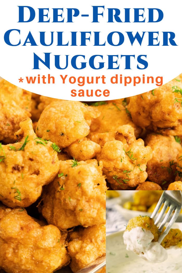 deep fried cauliflower nuggets