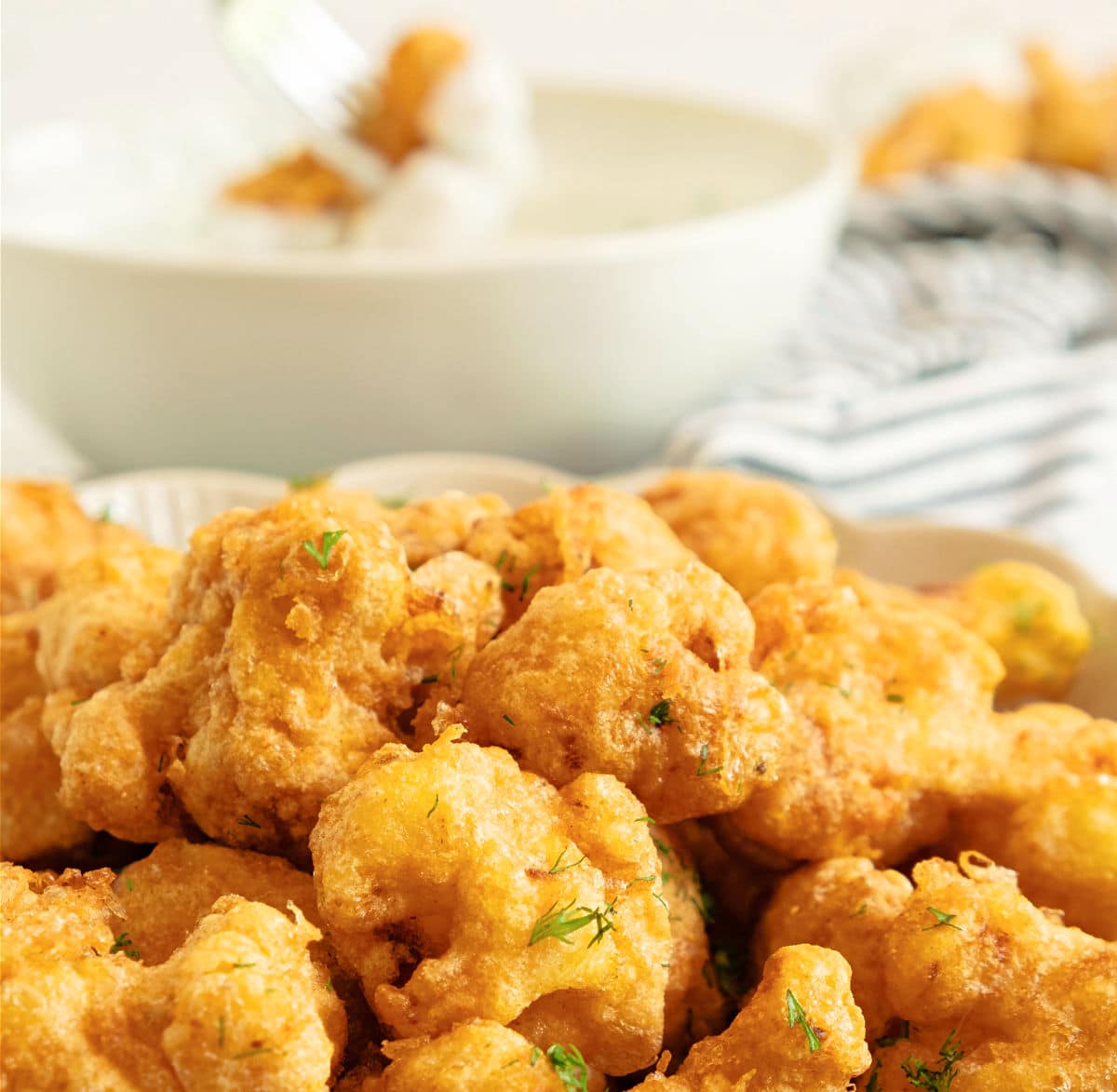 how to make fried cauliflower nuggets