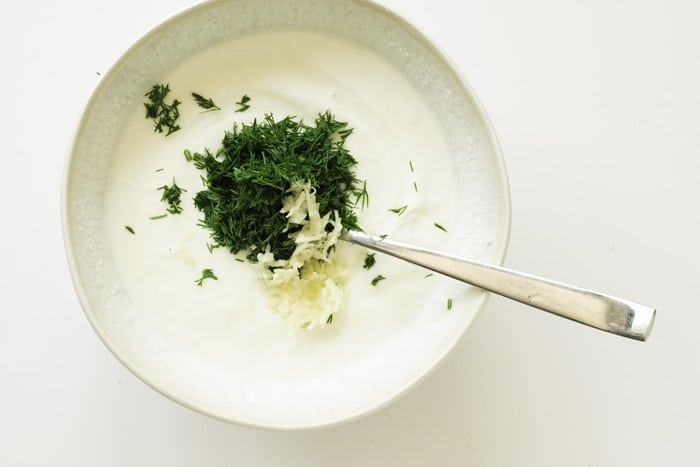 making dipping sauce for deep fried vegetables