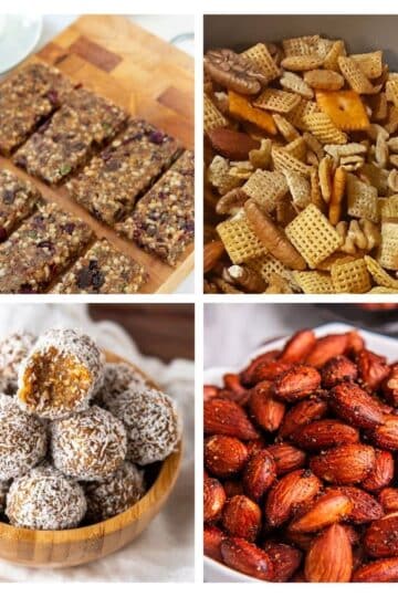 healthy snack collage