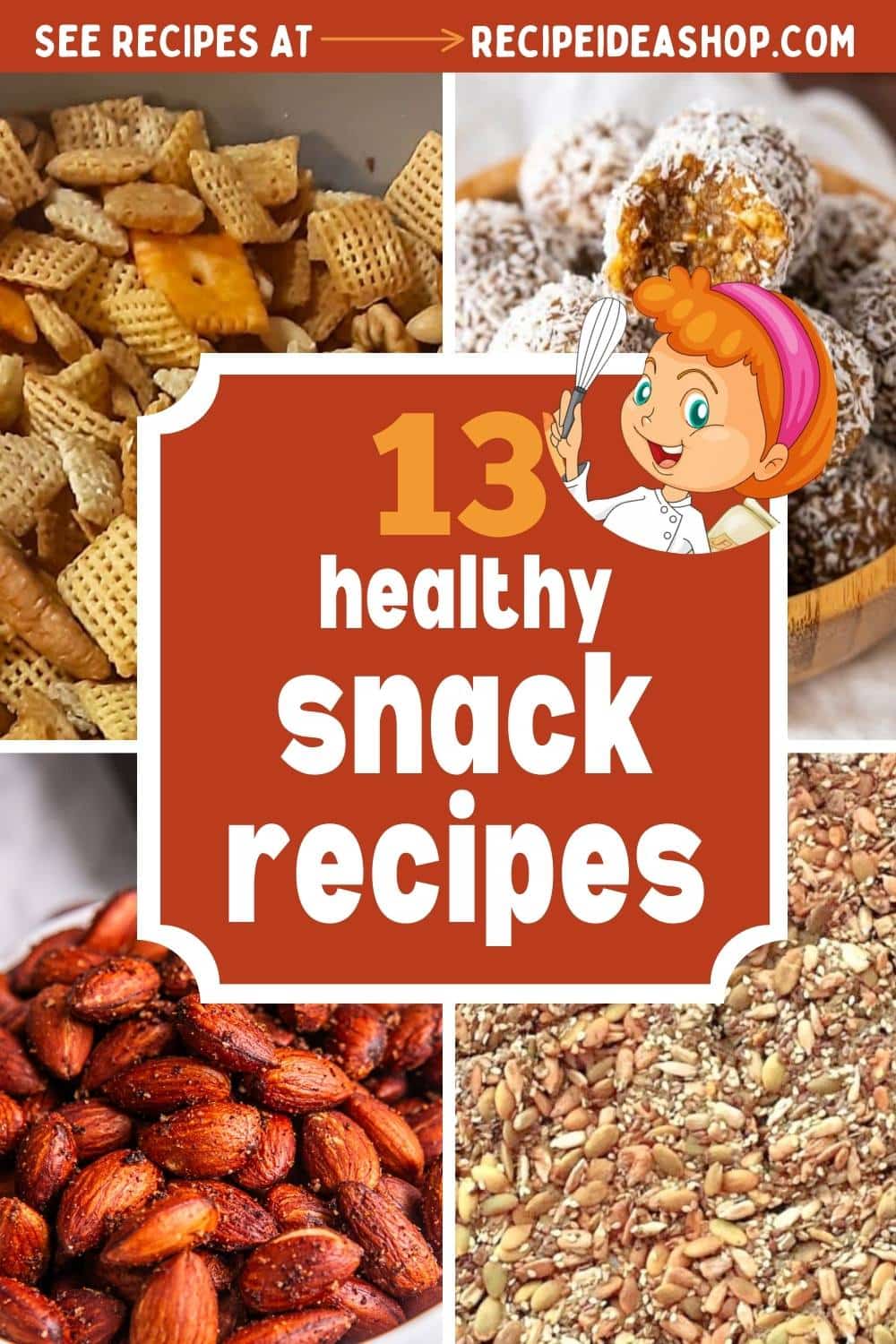 4 image collage healthy snacks
