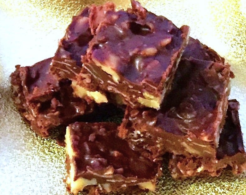 chocolate walnut coconut candy recipe