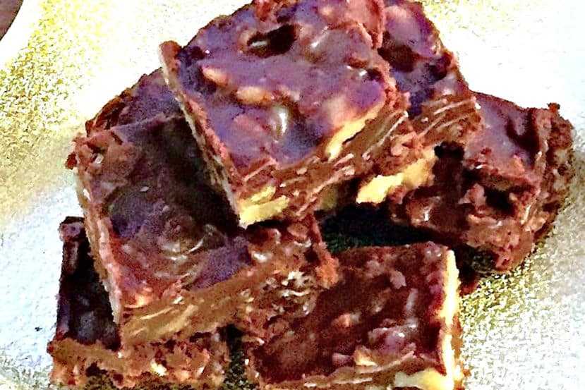 chocolate walnut fudge with coconut taste like Almond Joy candy bar