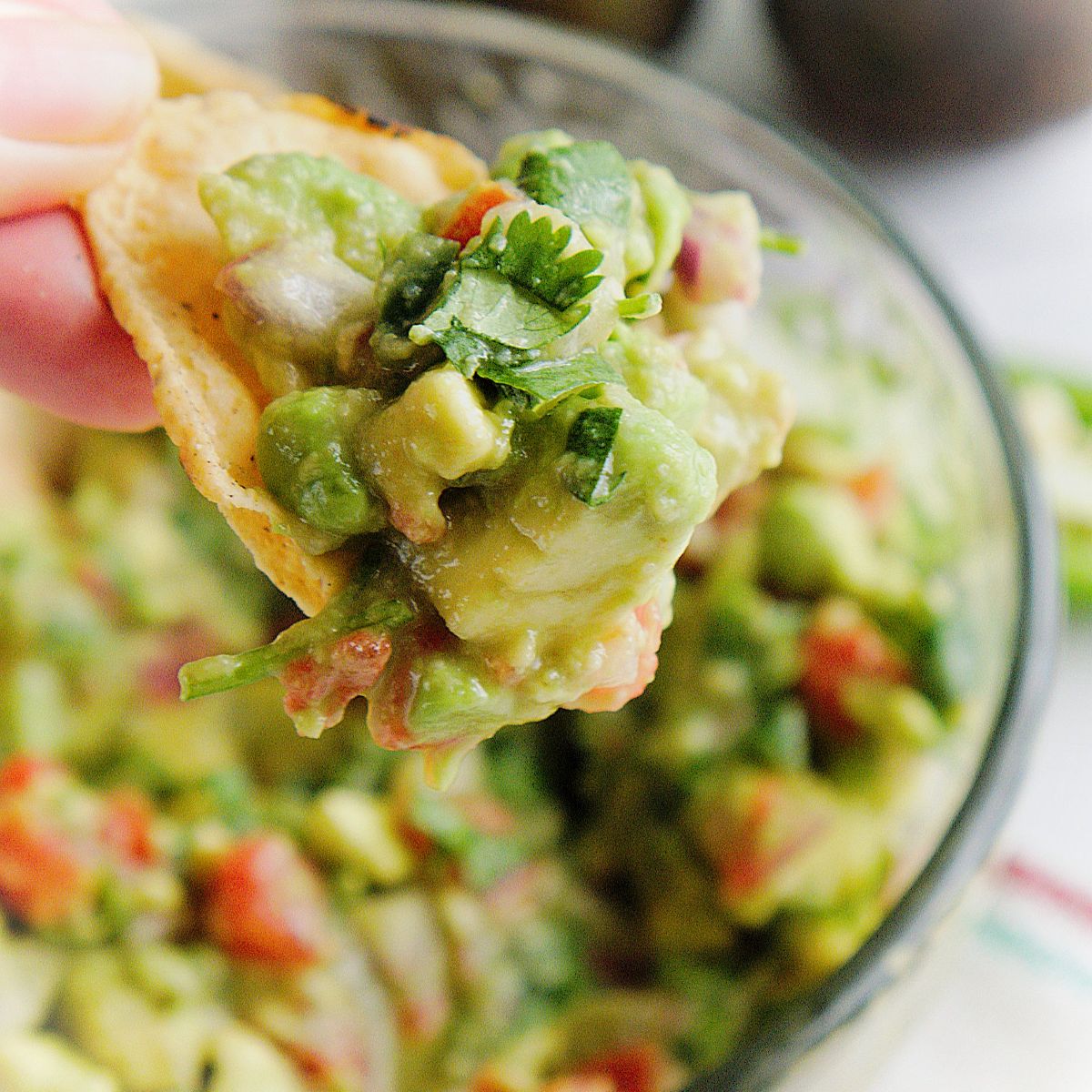 guacamole and tortilla chips