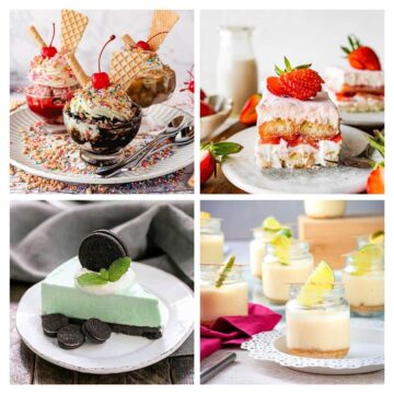 no cook desserts 4 image collage