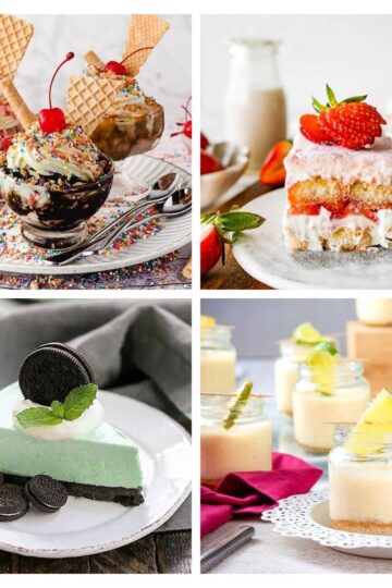 no cook desserts 4 image collage