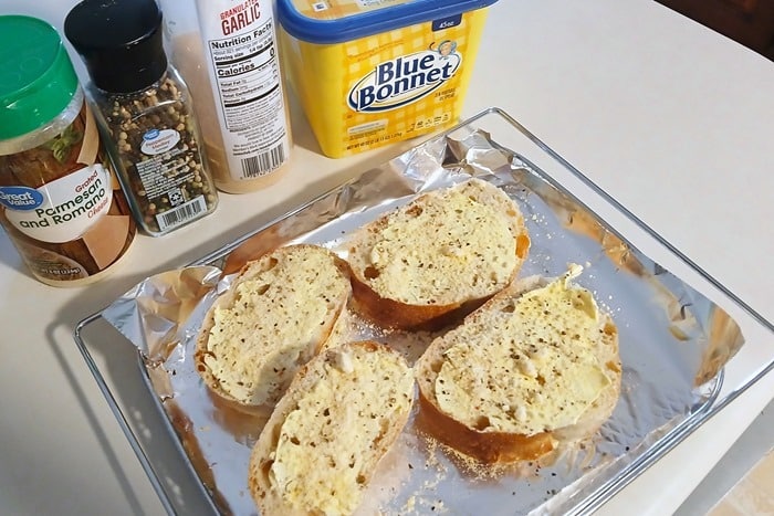 toasting Italian bread 1
