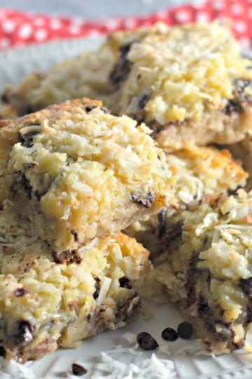 coconut bars on plate