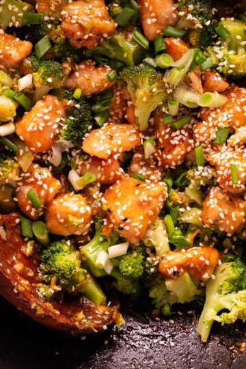 honey garlic chicken broccoli stir fry