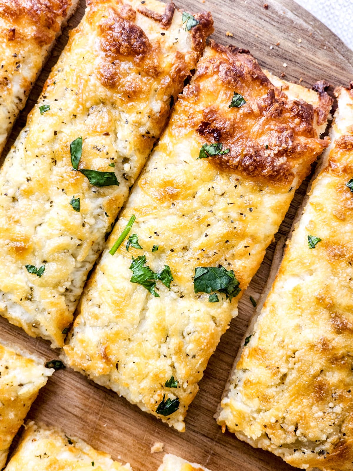 cheese breadsticks made with pizza dough