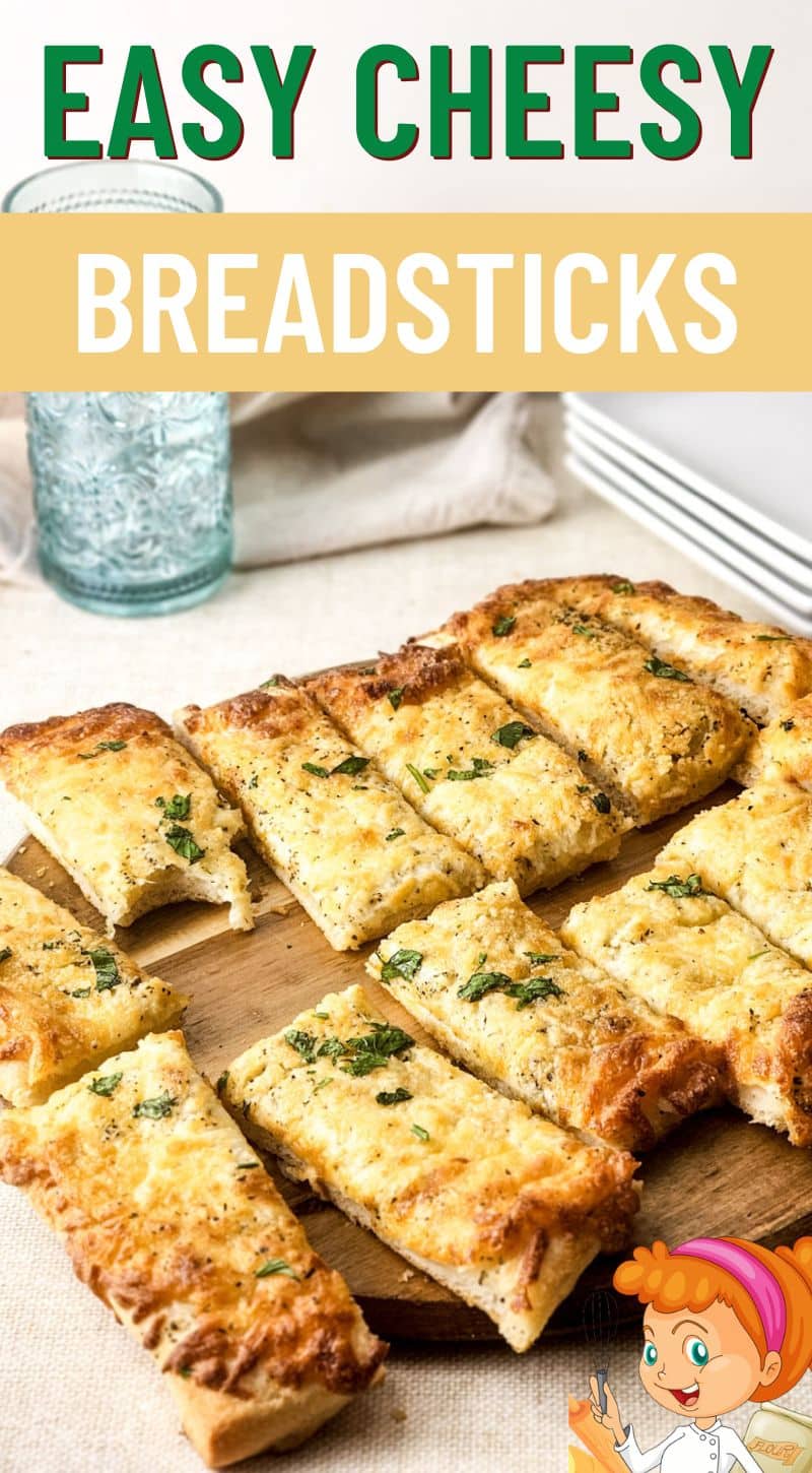 Easy to make pizza dough cheese breadsticks with garlic and oregano recipe. Perfect for parties or snack time.