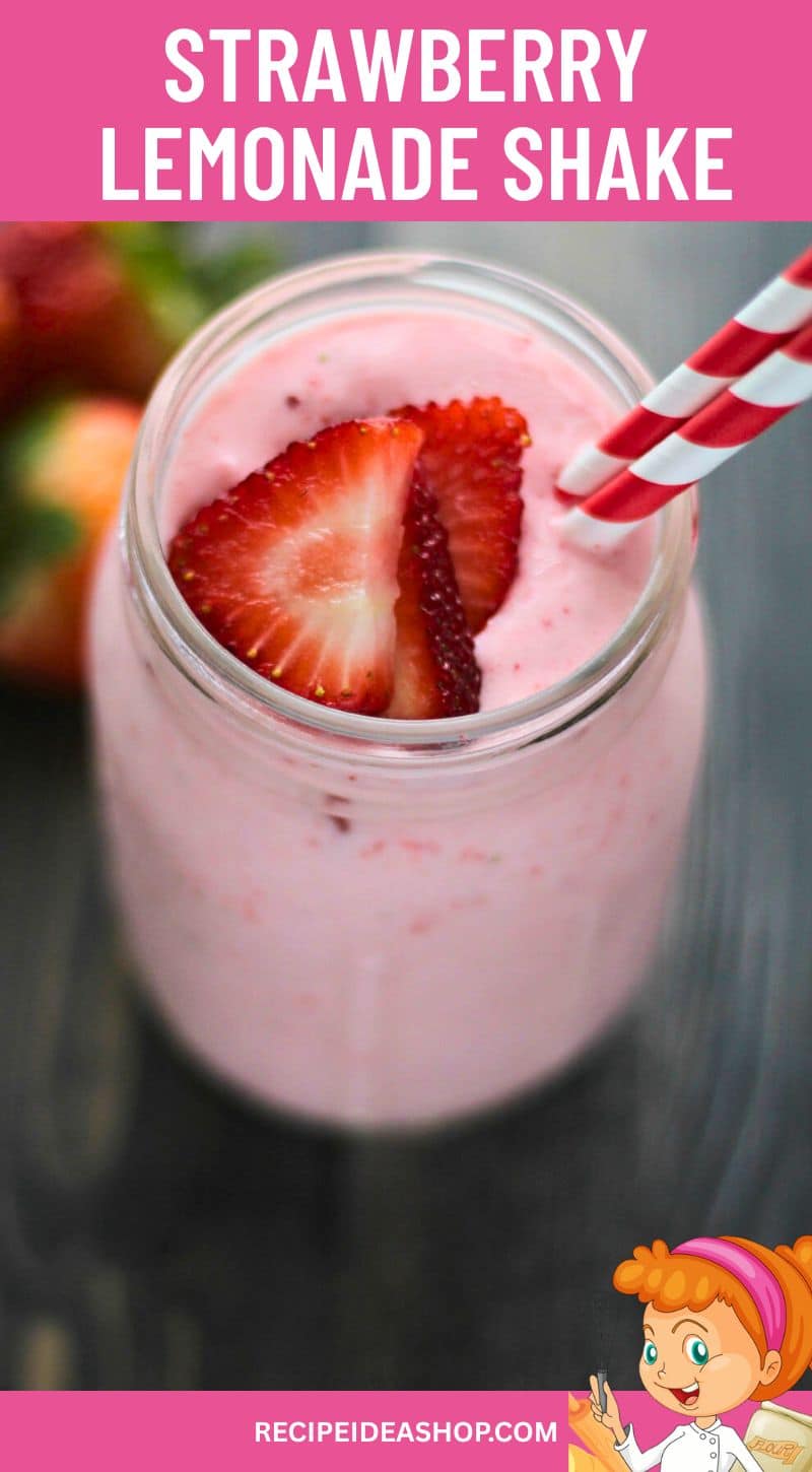 homemade strawberry lemonade yogurt shake