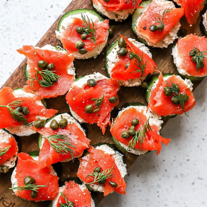 smoked salmon cucumber bites