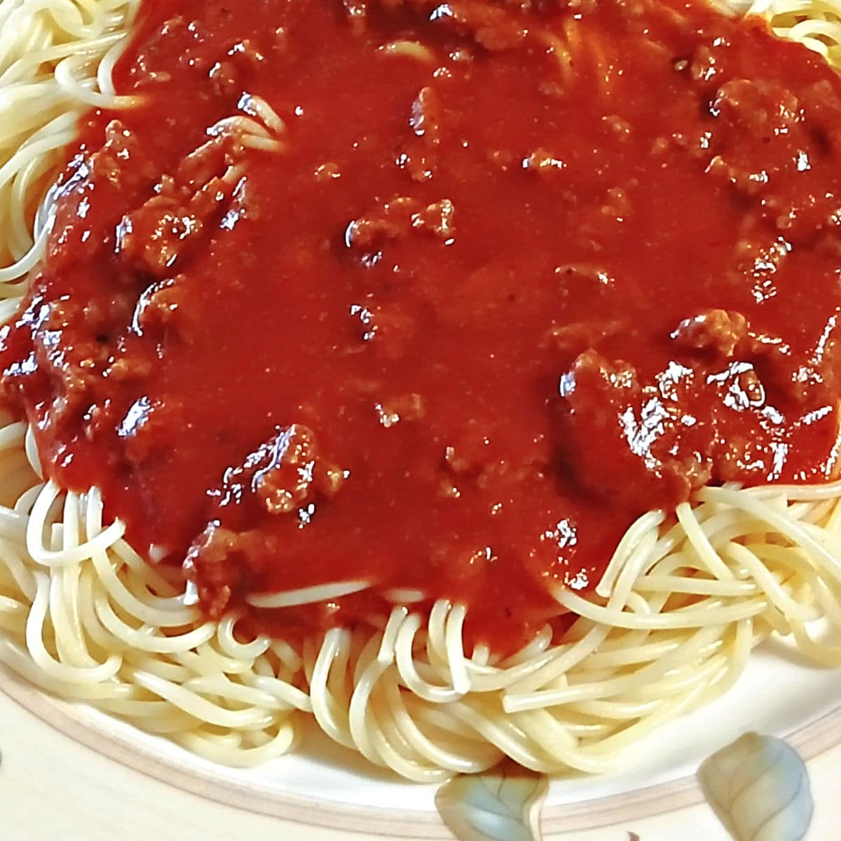 spaghetti with homemade marinara sauce