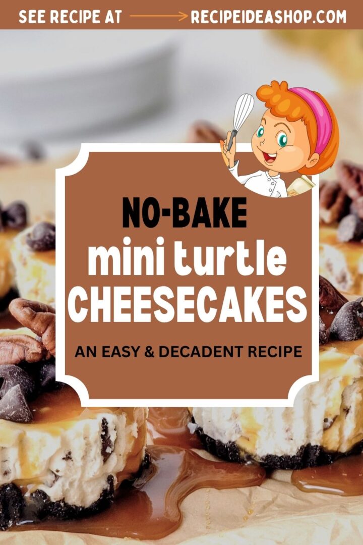 vertical image with no bake cheesecake