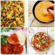 4 image collage nacho bar recipes