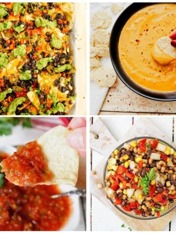 4 image collage nacho bar recipes