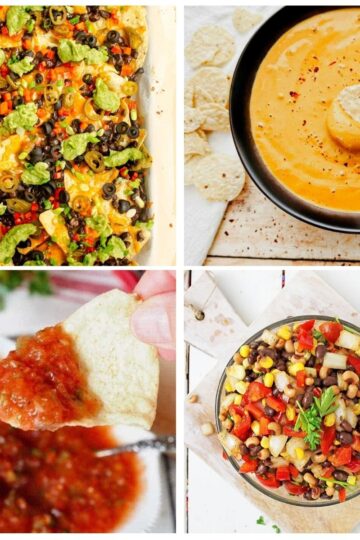4 image collage nacho bar recipes