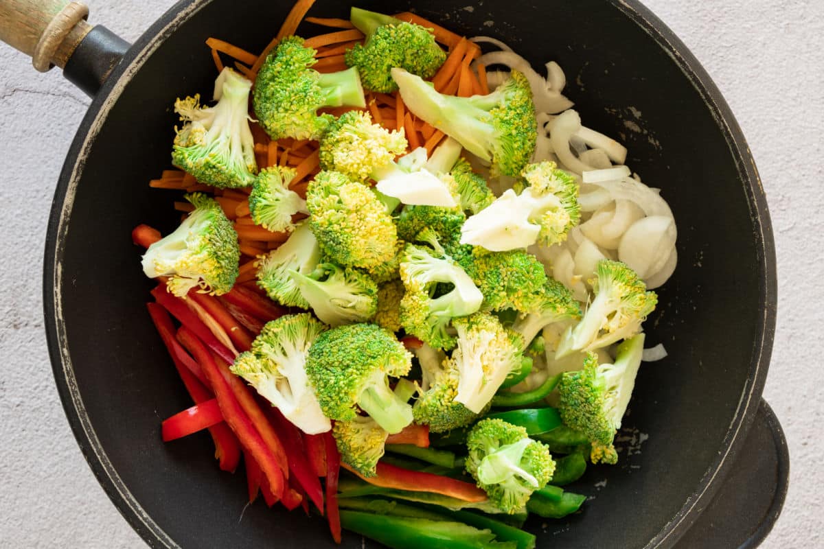 cooking vegetables 
