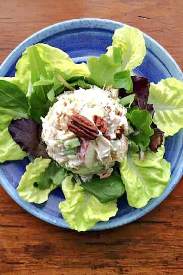chicken salad made with leftover rotisserie chicken