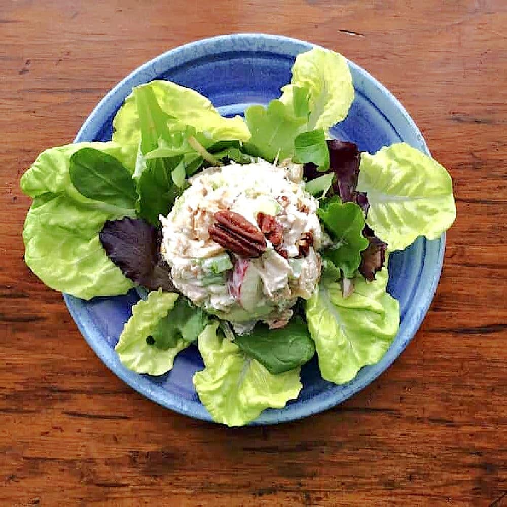 chicken salad made with leftover rotisserie chicken