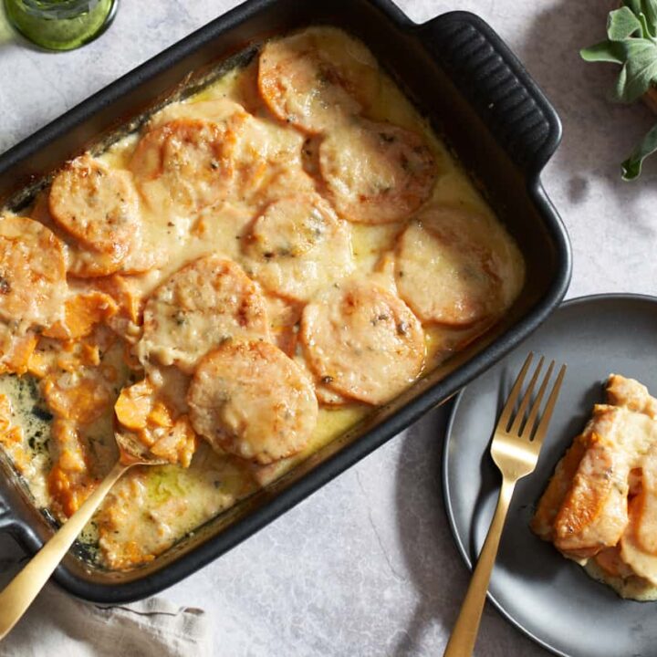 sweet potatoes au gratin