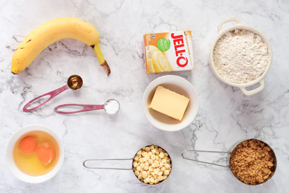 ingredients for banana cookies