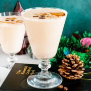 espresso eggnog martini cocktail