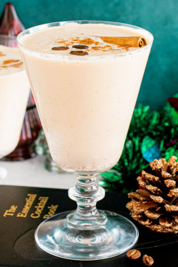 espresso eggnog martini cocktail