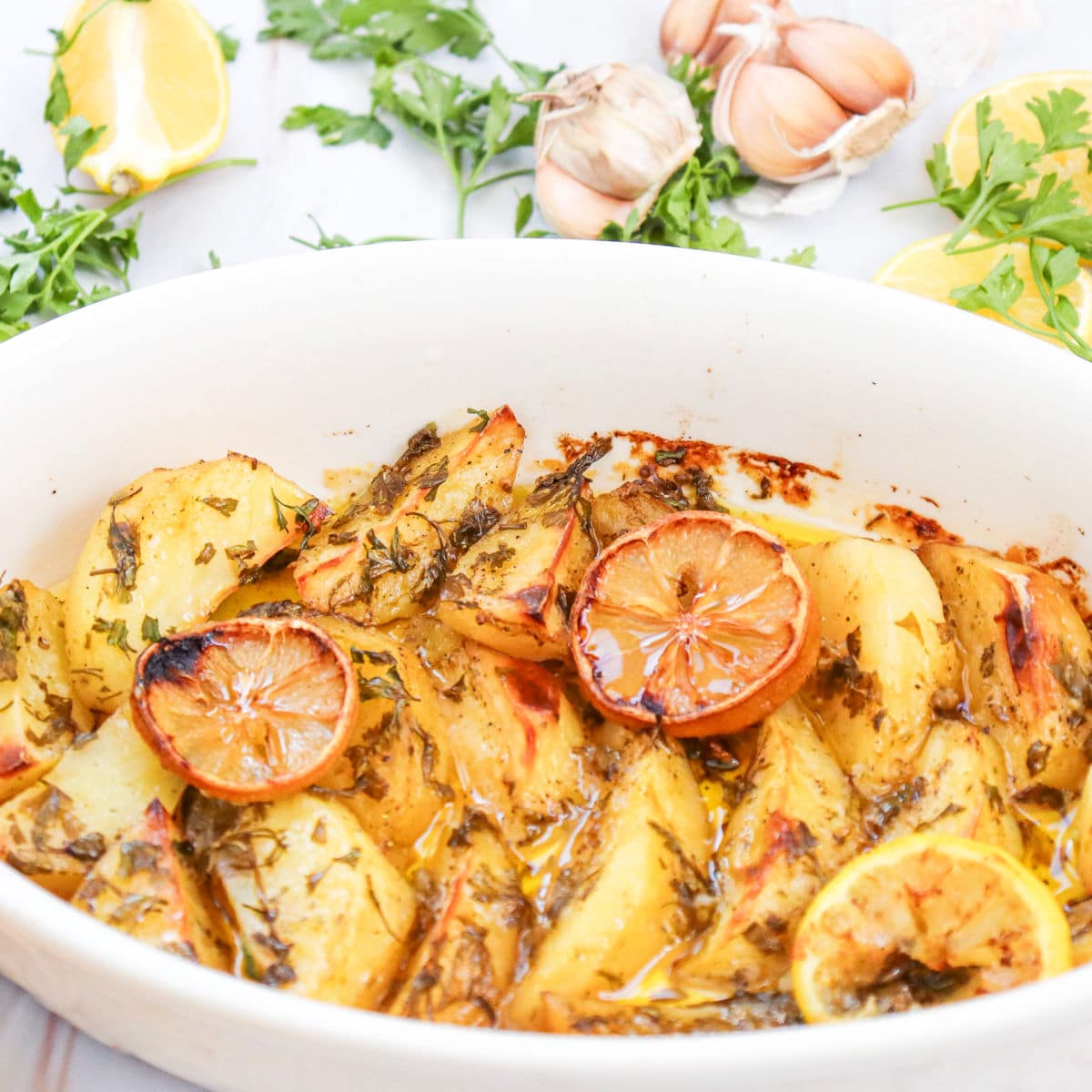 Lemon Greek Potatoes feature image