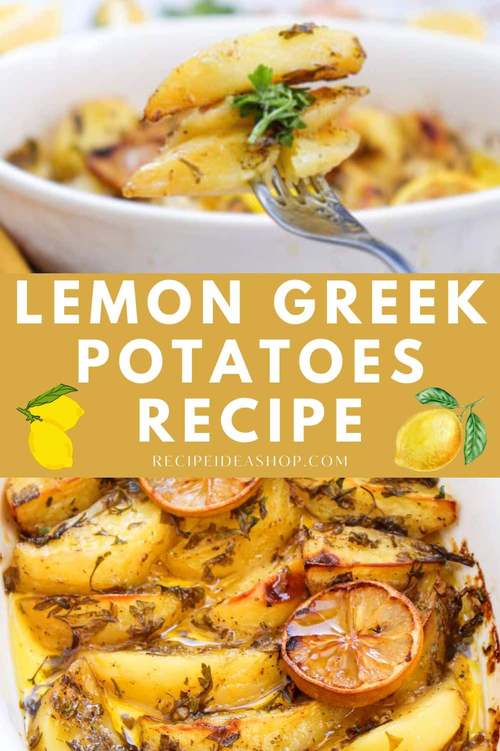lemon green potatoes collage with text overlay