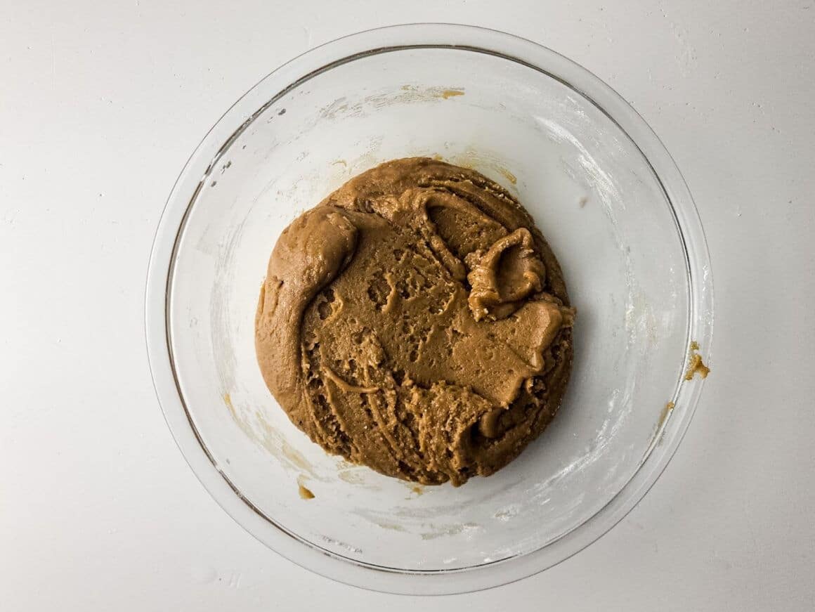 blended dough for cookie bars