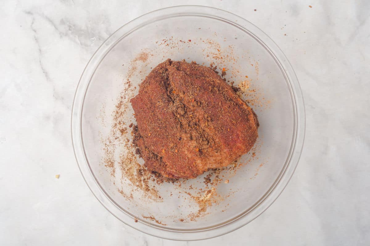 seasoning the pork