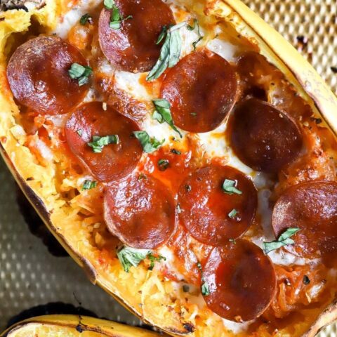 Image for Spaghetti Squash Pizza Boats Recipe