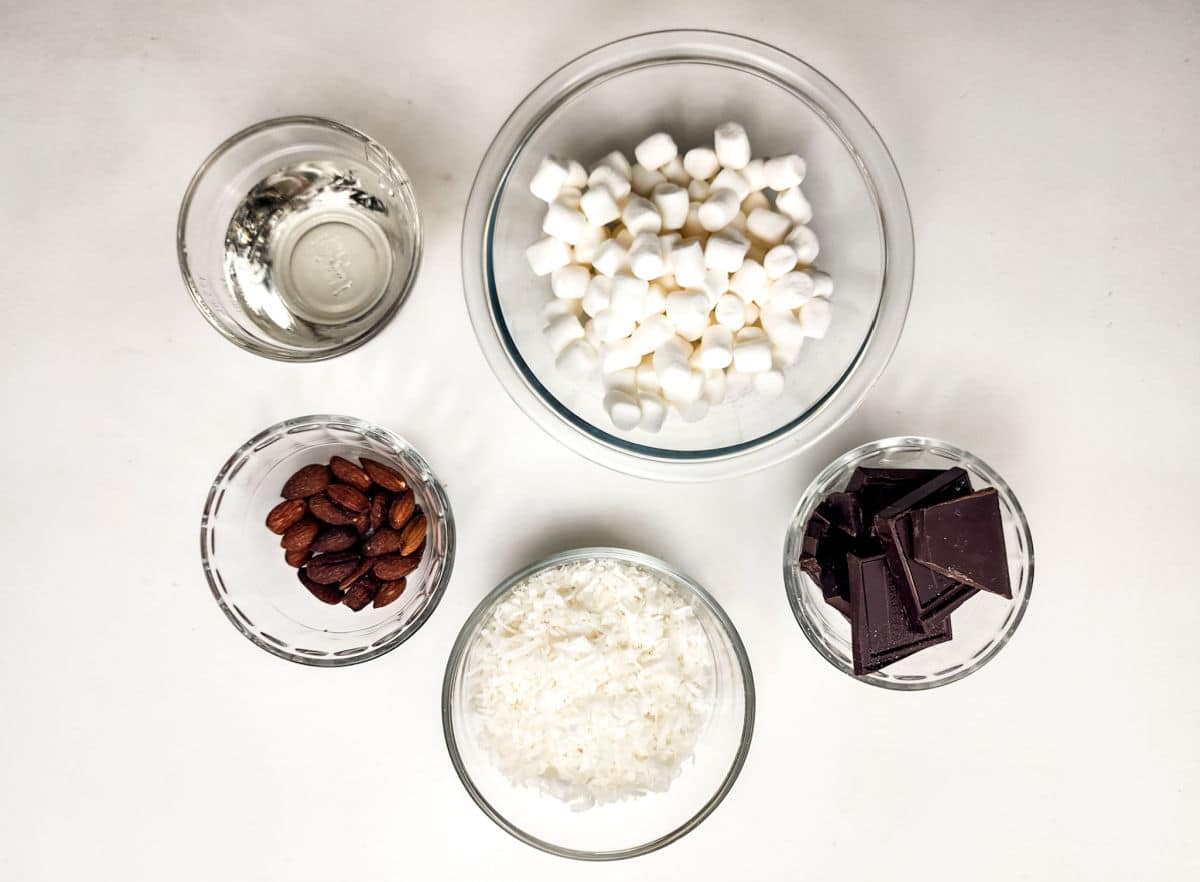 ingredients for almond joy bites
