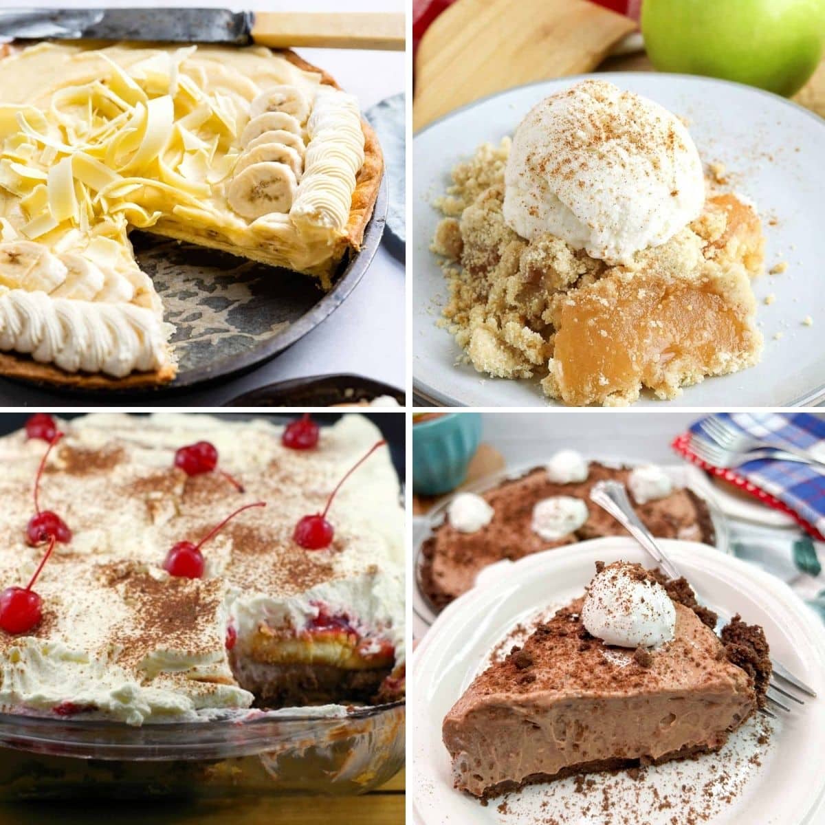4 image collage potluck desserts