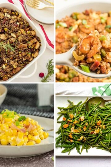 4 image collage side dishes for potlucks